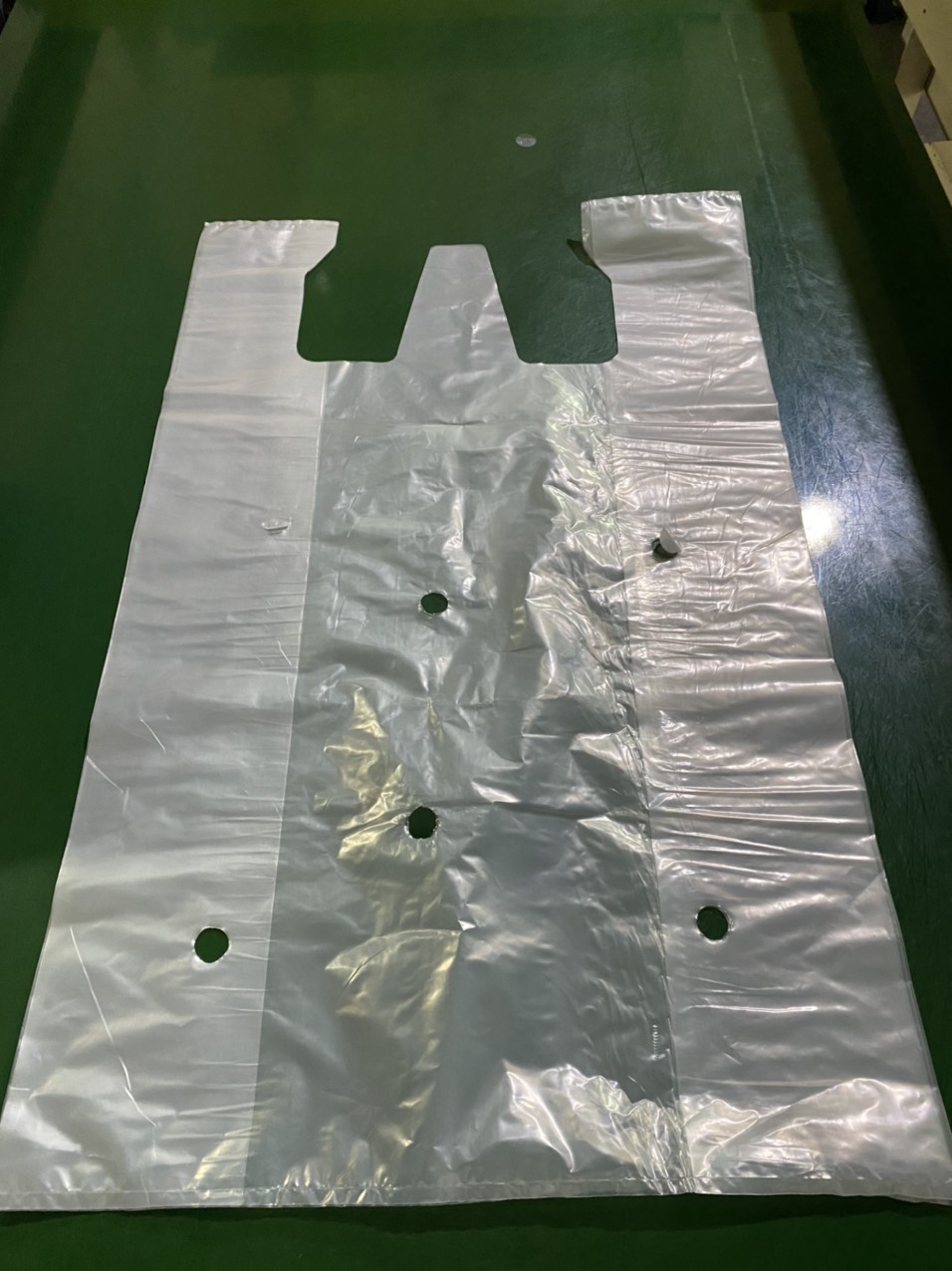 Perforated clear plastic bag