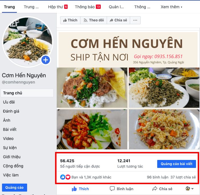 Facebook advertising