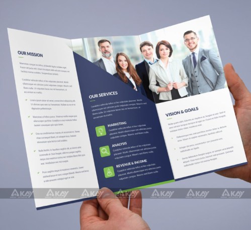 Folded leaflet printing