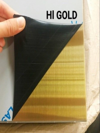 Gold hairline stainless steel