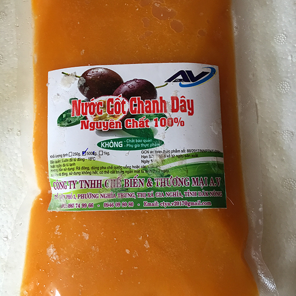 Split grain Passion fruit juice