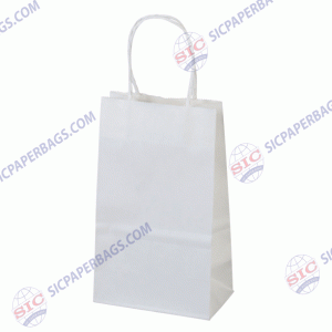 V2 White Kraft Bag With Handle