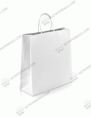 V3 White Kraft Bag With Handle