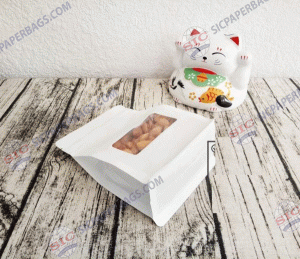 White Kraft Bag With Zipper