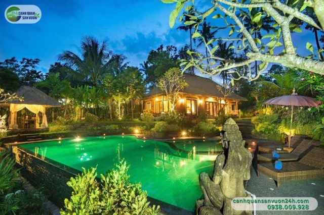 Villa garden construction