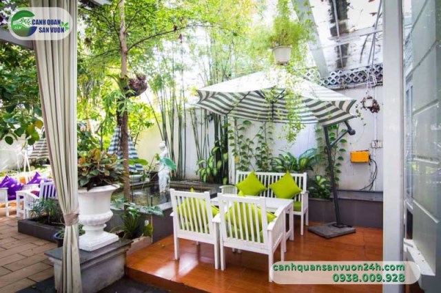 Construction service for garden coffee shop