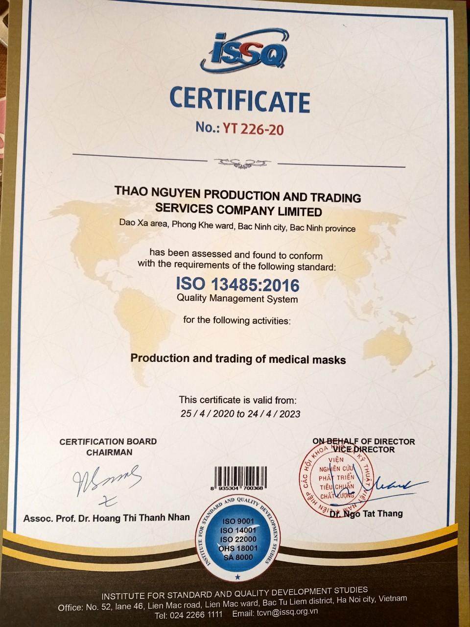 Certificate