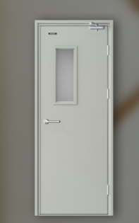 Fireproof steel door