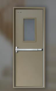 Fireproof steel door