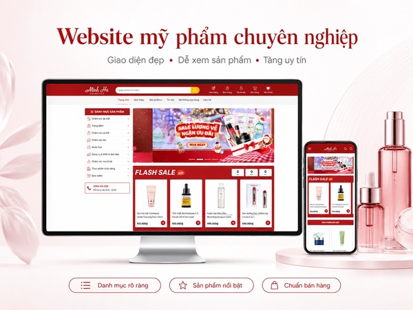 Minh Ha Cosmetics website design