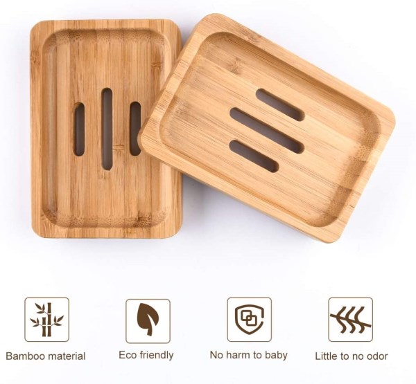 Bamboo soap dish