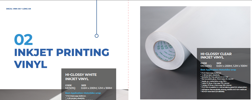 Clear Inkjet Vinyl (MCG65Q)