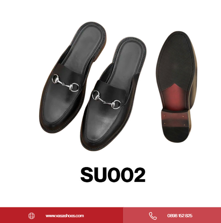 Leather slippers SU002
