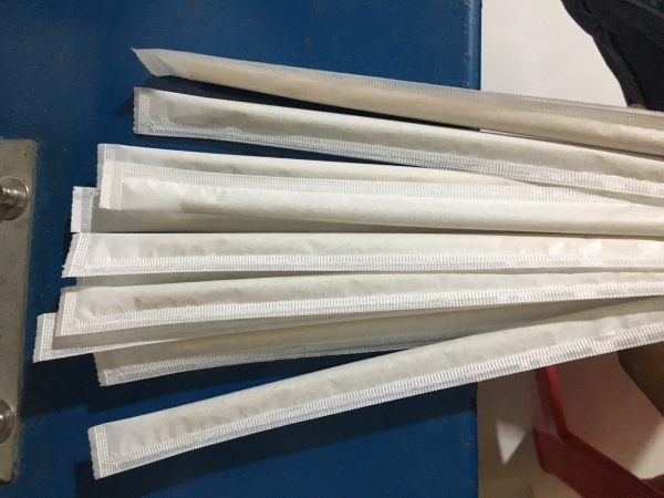 Grass straw packed in paper