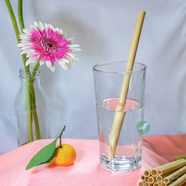 Bamboo straws for cafe
