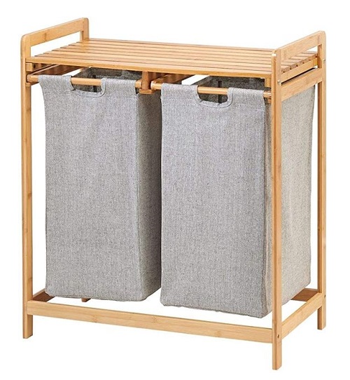 Bamboo laundry holder