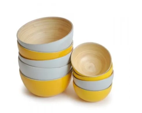 Lacquered bamboo bowls