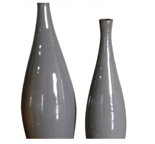 Lacquered bamboo flower vase