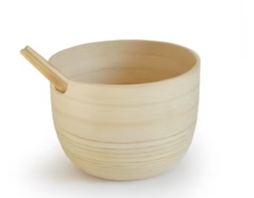 Spun bamboo salad bowl
