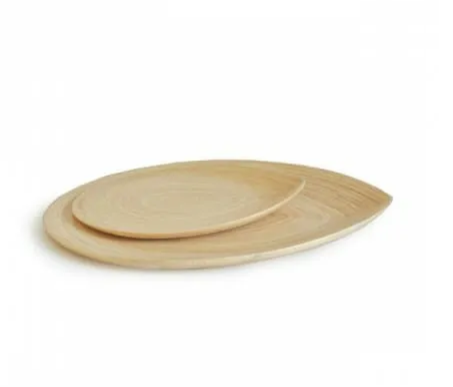 Spun bamboo natural plate