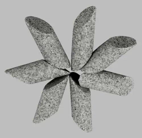 Angle cut cylinder polishing abrasive media