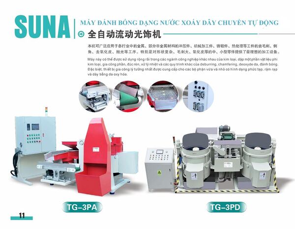 Automatic centrifugal stream finishing line