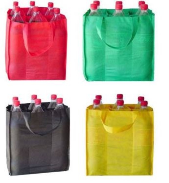 Wine bag with 6 compartments