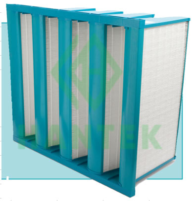 Secondary V-bank filter