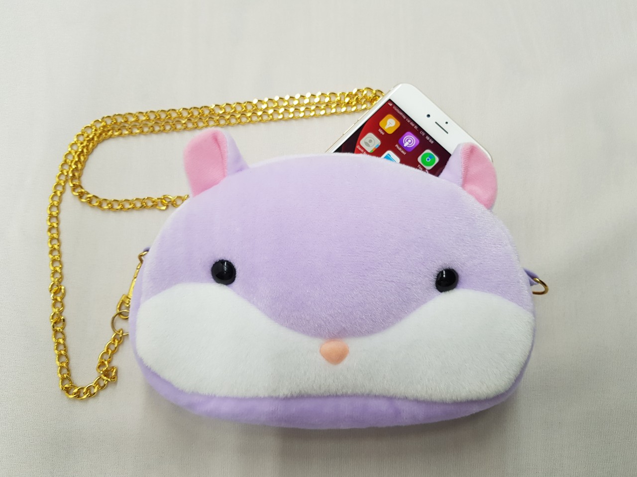 Purple stuffed bag