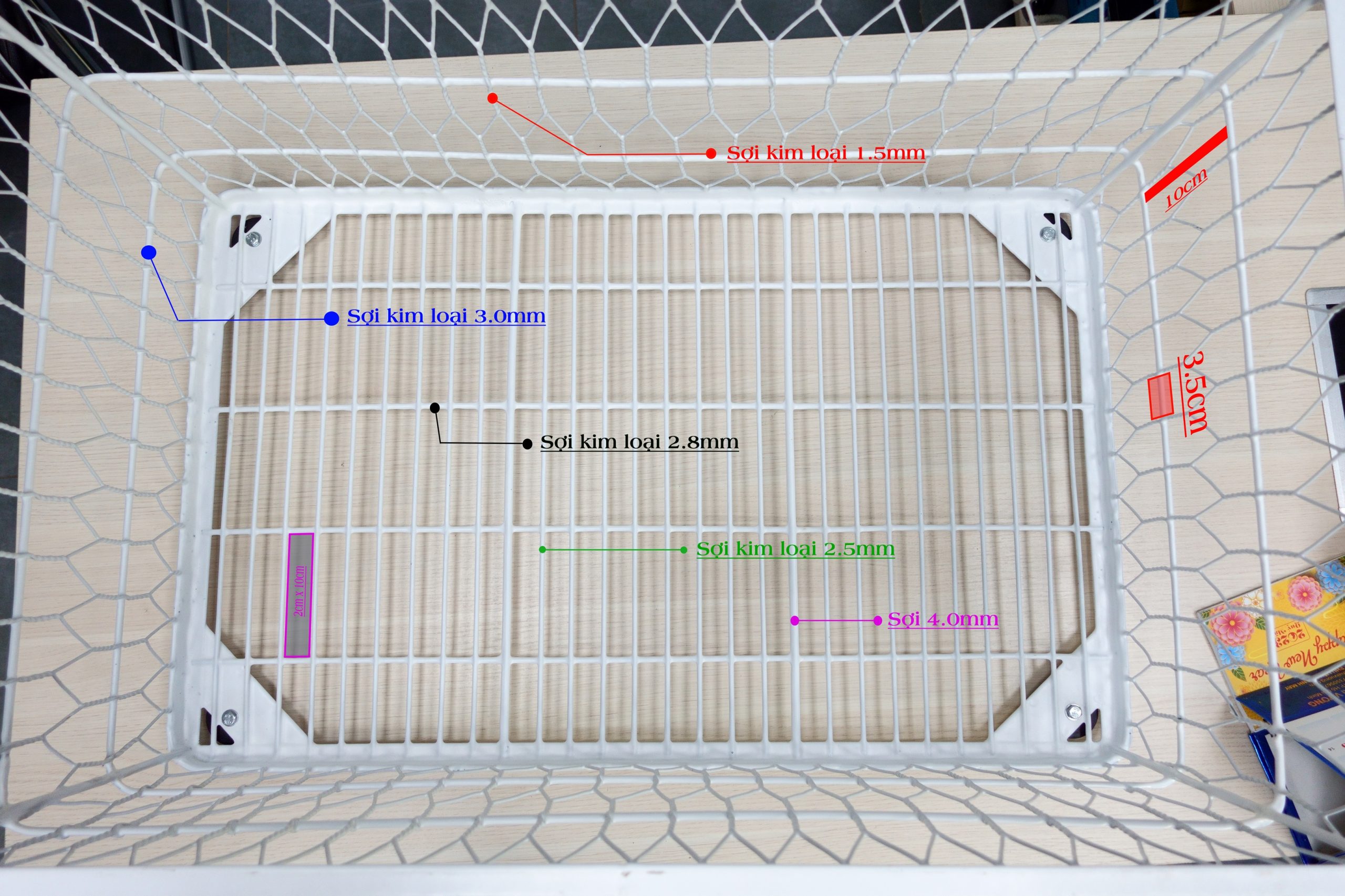 THAKE square mesh basket