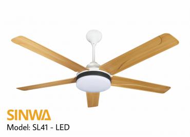 Black plastic blade ceiling fan with LED Light