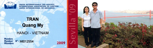 Attorney Tran Quang My and Attorney Pham Thi Huong in San Francisco