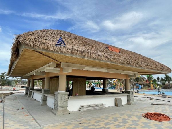 Synthetic thatch roofing