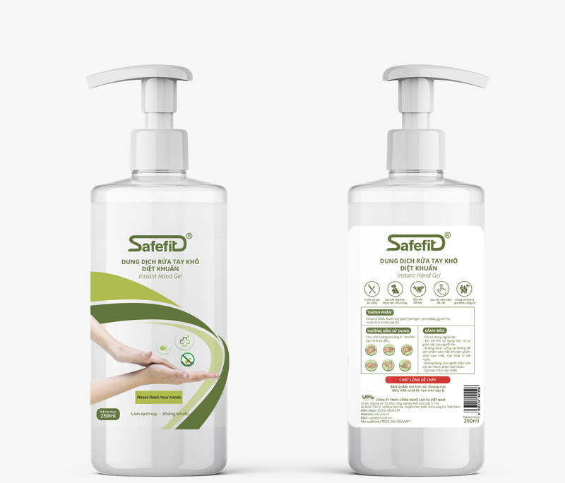 Safefit antibacterial hand sanitizer 250ml