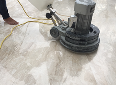 Stone floor polishing restoration