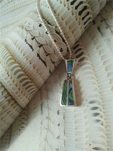 Mussel shell mosaic jewelry