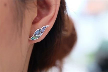 Mussel shell mosaic jewelry