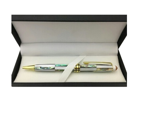 Mussel shell mosaic pens