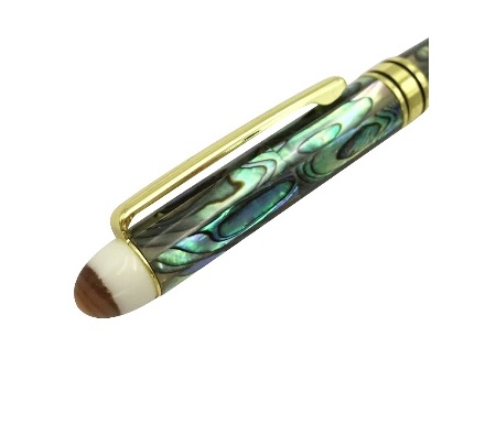 Mussel shell mosaic pens