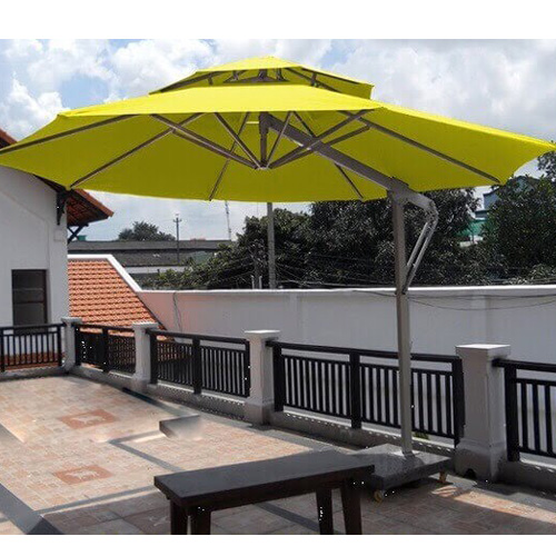 Yellow outside umbrella