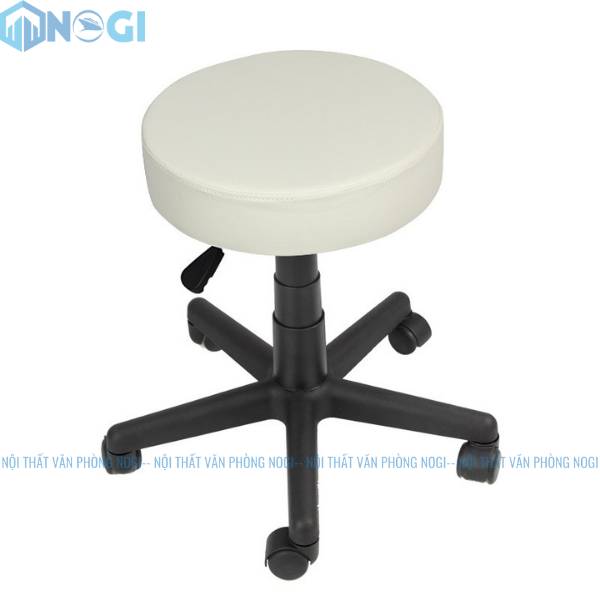 Round chair with swivel plastic legs