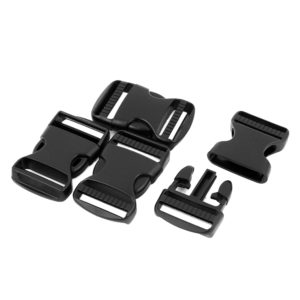 Processing plastic side release buckles