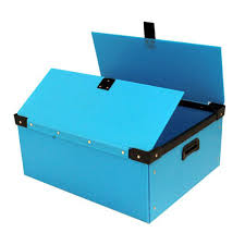 Blue Danpla plastic container with flip lid