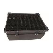 Anti-static Danpla container with compartments