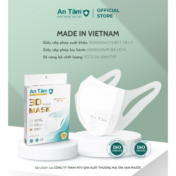 3D face mask for kid (10pcs/box)