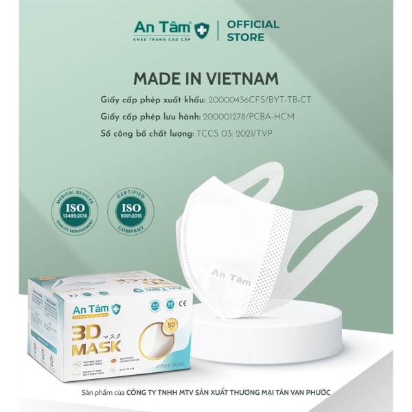 3D face mask for kid (50pcs/box)