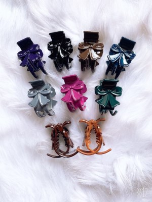 5-Teeth Hair Claw Clips With Sticker