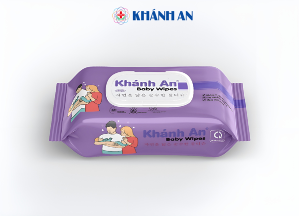 Khanh An purple wet wipes - 180gr