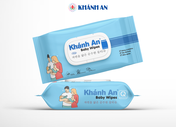Khanh An blue wet wipes - 100gr