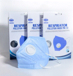 Mask with one-way air filte